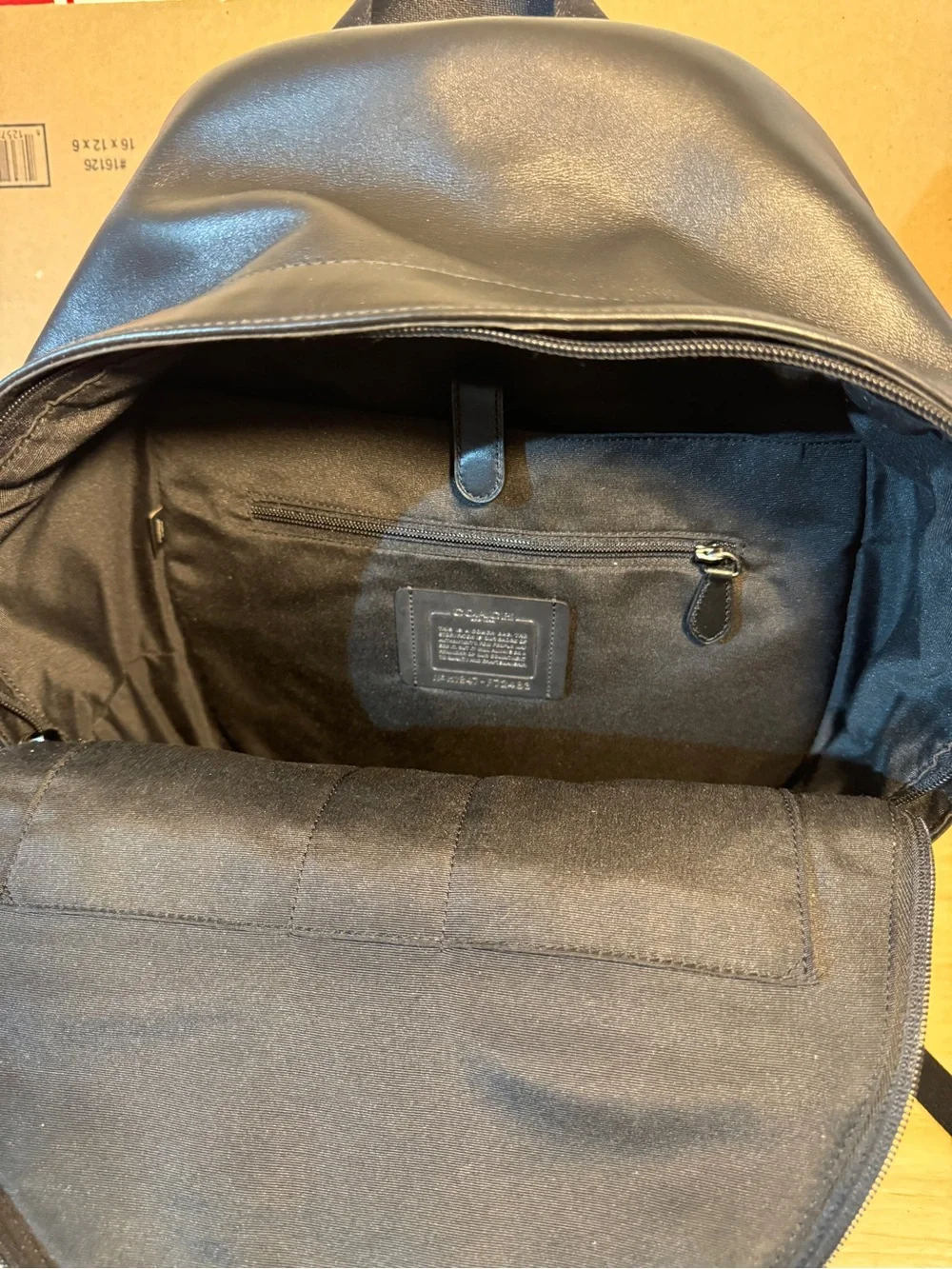 Coach Men's Black/Charcoal Signature Jacquard Backpack